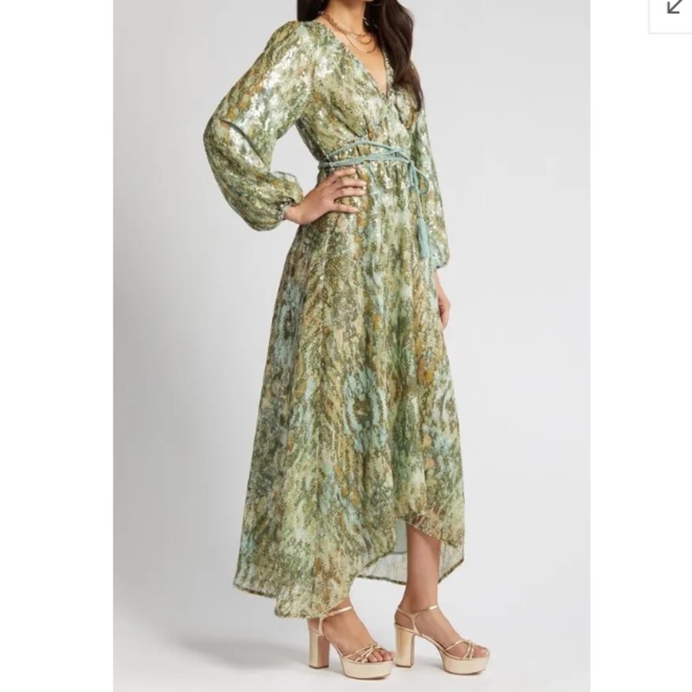Nwt Btfl-Life Long Sleeve Maxi Dress